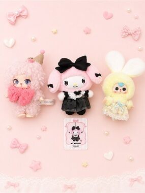 Plush Keychain Bundle – My Melody, Baby Three & Lila Toys